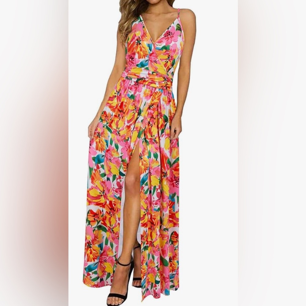 Vibrant Floral Maxi Dress